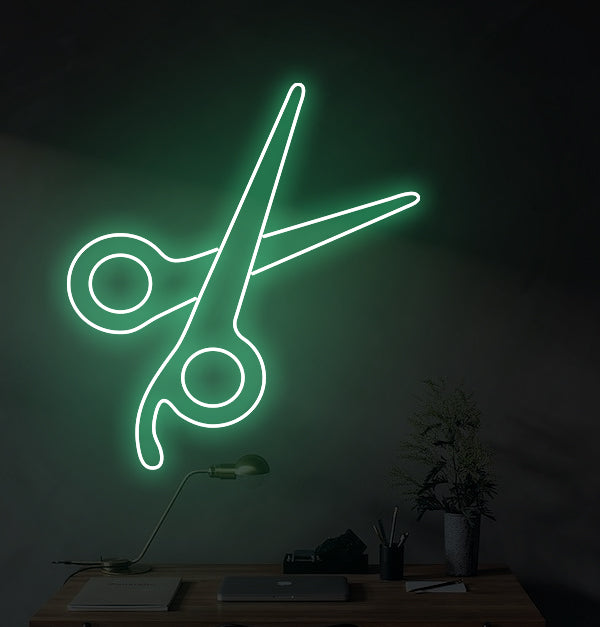 Barbershop Neon Sign "Scissors"