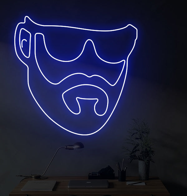 Barbershop Neon Sign "Face"