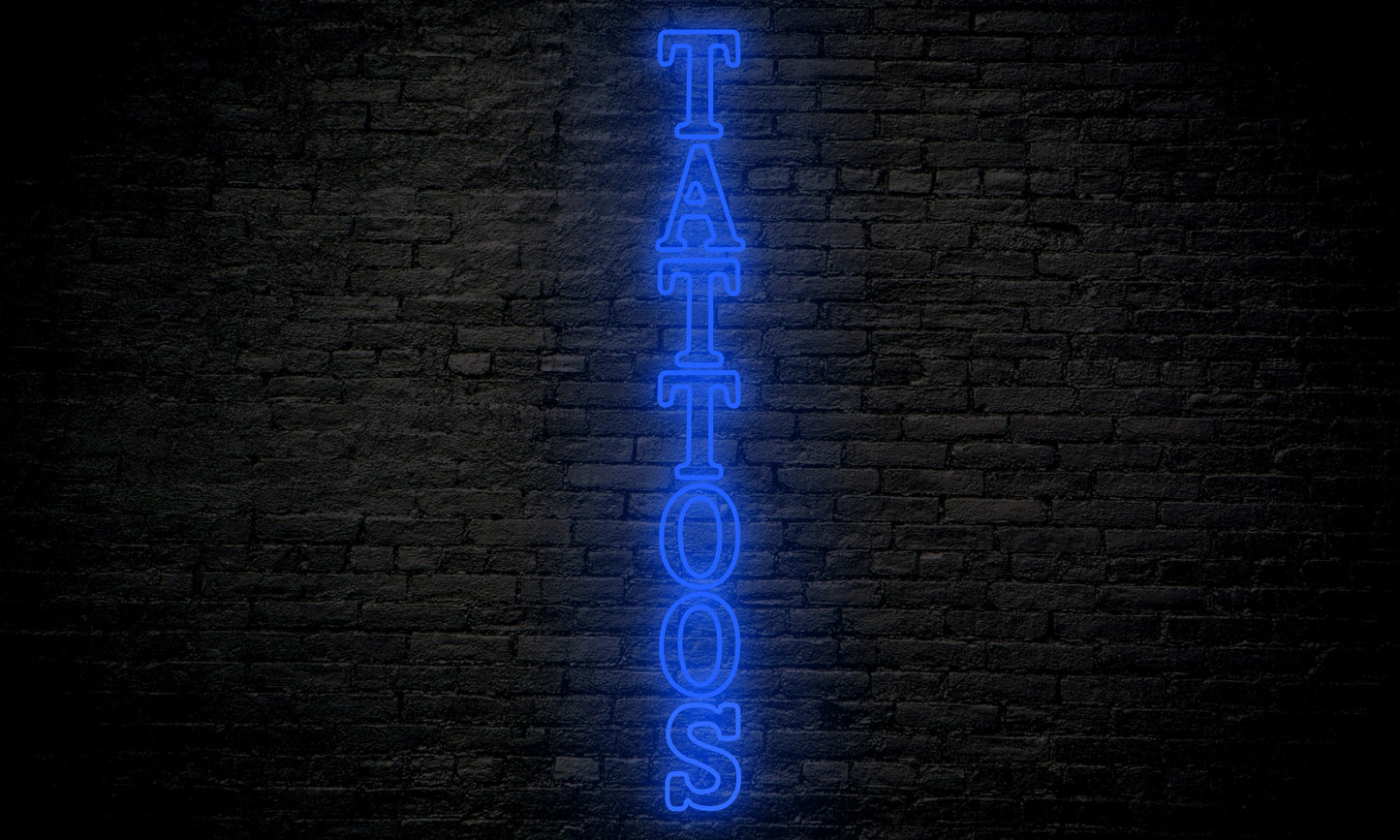 "TATTOOS" LED neon sign