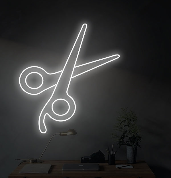 Barbershop Neon Sign "Scissors"