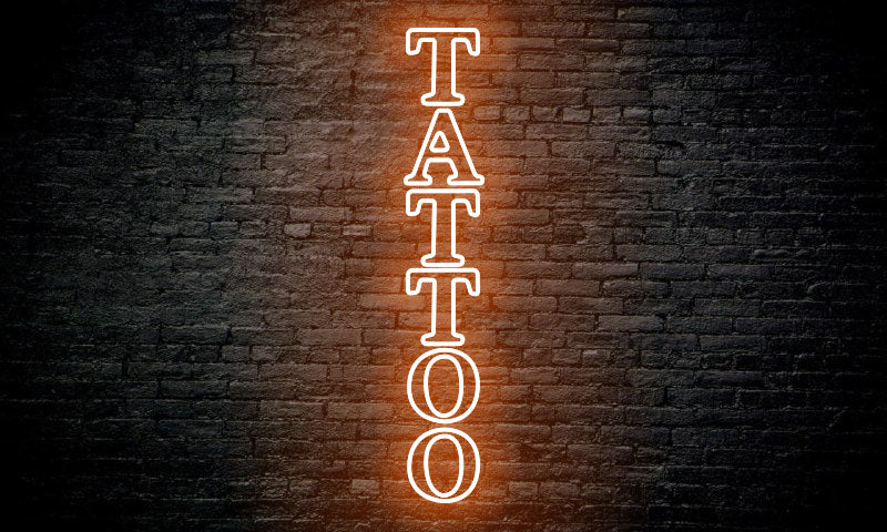 TATTOO LED Neon Sign vertical