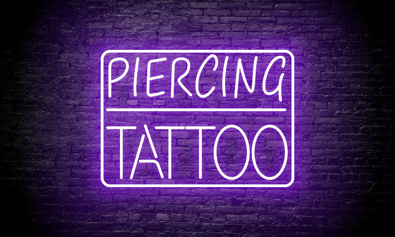 "PIERCING | TATTOO" LED Neon Sign