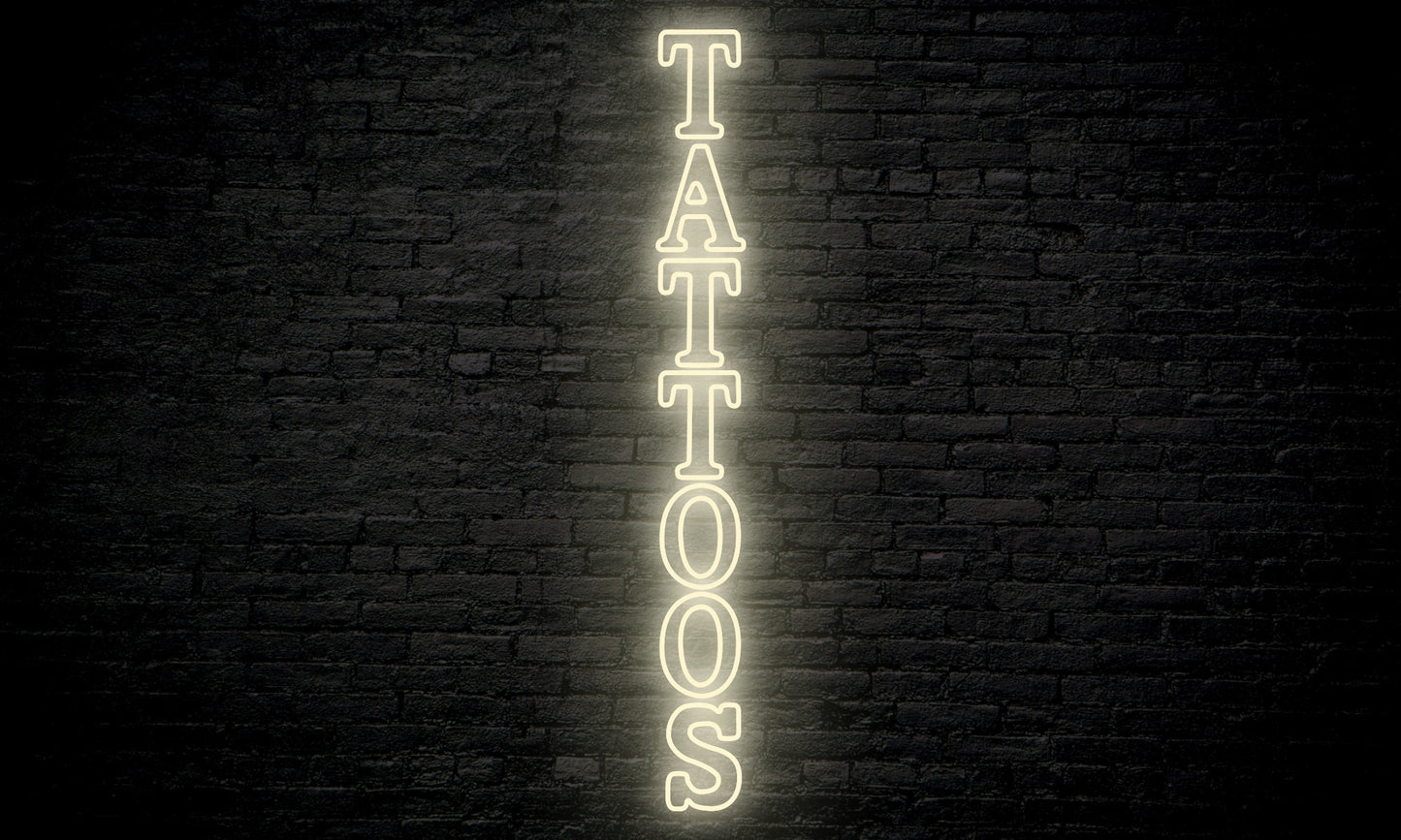 "TATTOOS" LED neon sign