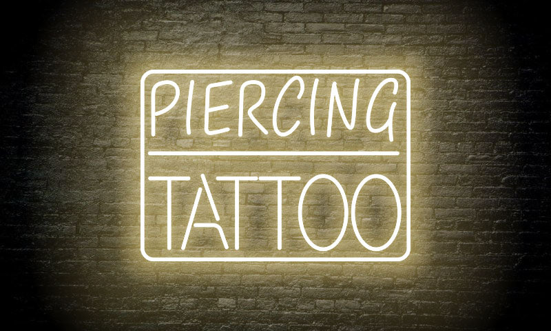 "PIERCING | TATTOO" LED Neon Sign