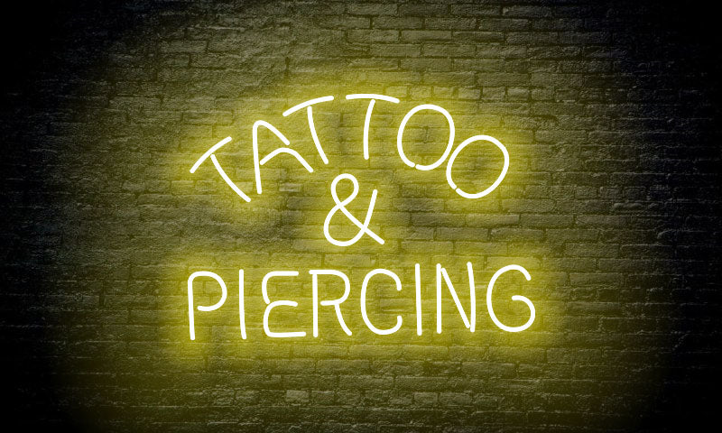 Tattoo And Piercing Pink Border Animated Neon Sign  Tattoo Neon Signs  Neon  Light