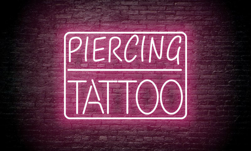 "PIERCING | TATTOO" LED Neon Sign