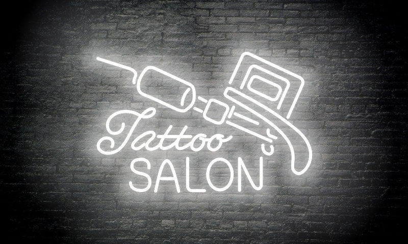 TATTOO LED Neon Sign "TATTOO salon with machine"