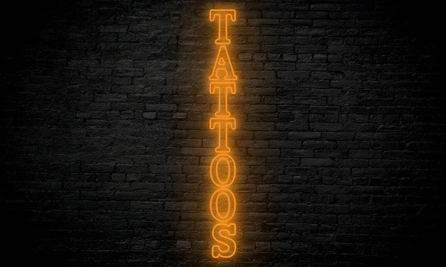 "TATTOOS" LED neon sign