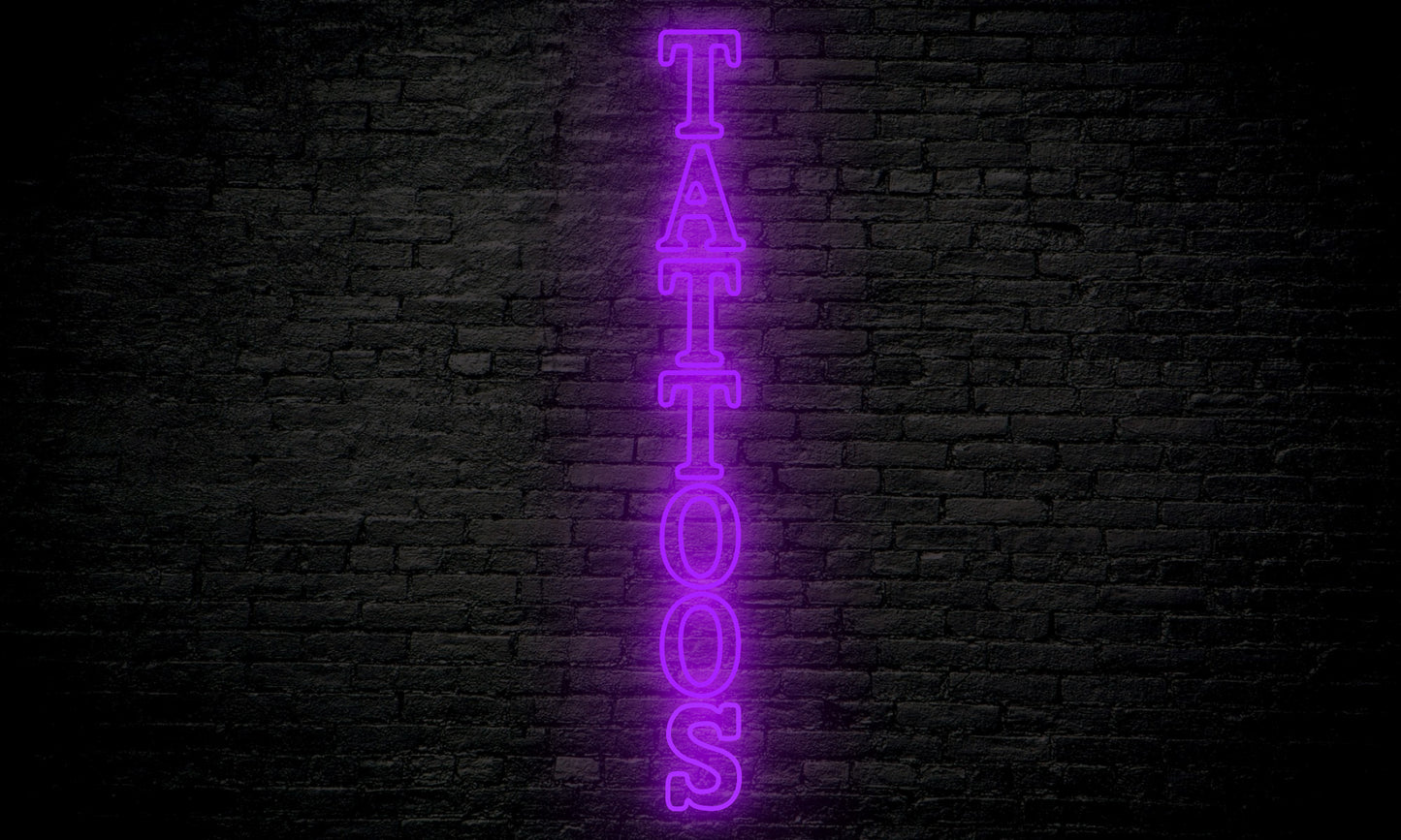 "TATTOOS" LED neon sign