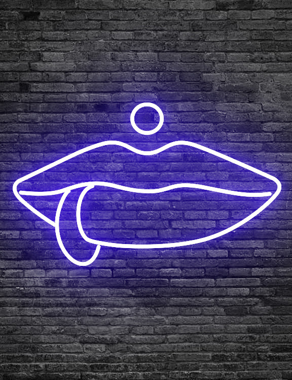 Piercing LED Neon Sign "Lips"