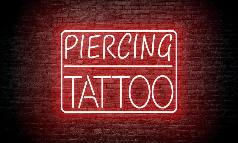 "PIERCING | TATTOO" LED Neon Sign