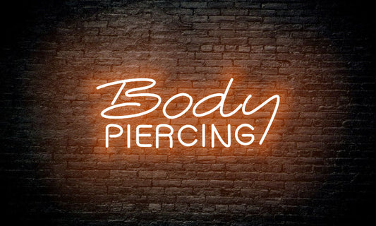 PIERCING LED Neon Sign "Body PIERCING"