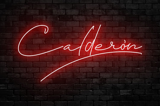 Custom LED neon sign for @calderontattooart